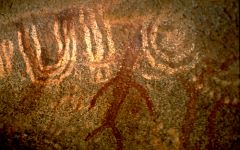 Cave drawings made by Indians - small